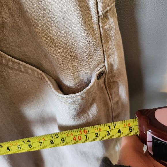 Lee Original Jeans Tan Khaki Straight Leg Vintage Women's Size 12M - Picture 4 of 7